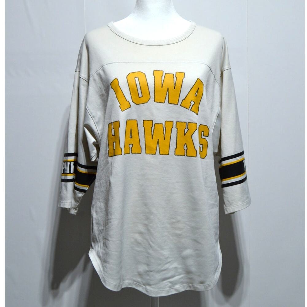 PINK Victoria's Secret Iowa Hawkeyes Oversized Jersey Top Size Medium